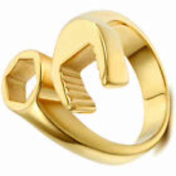 Mens' Size 7-12 Stainless Steel Ring - Picture 2 of 3